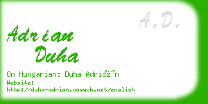 adrian duha business card